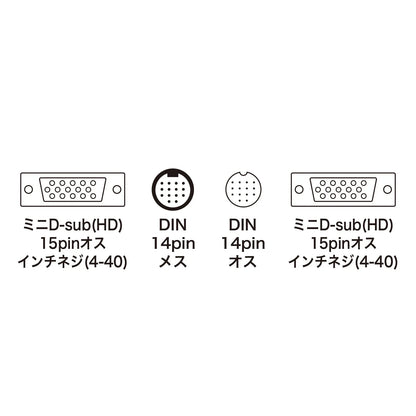 Display installation wiring cable (analog RGB) KC-K100