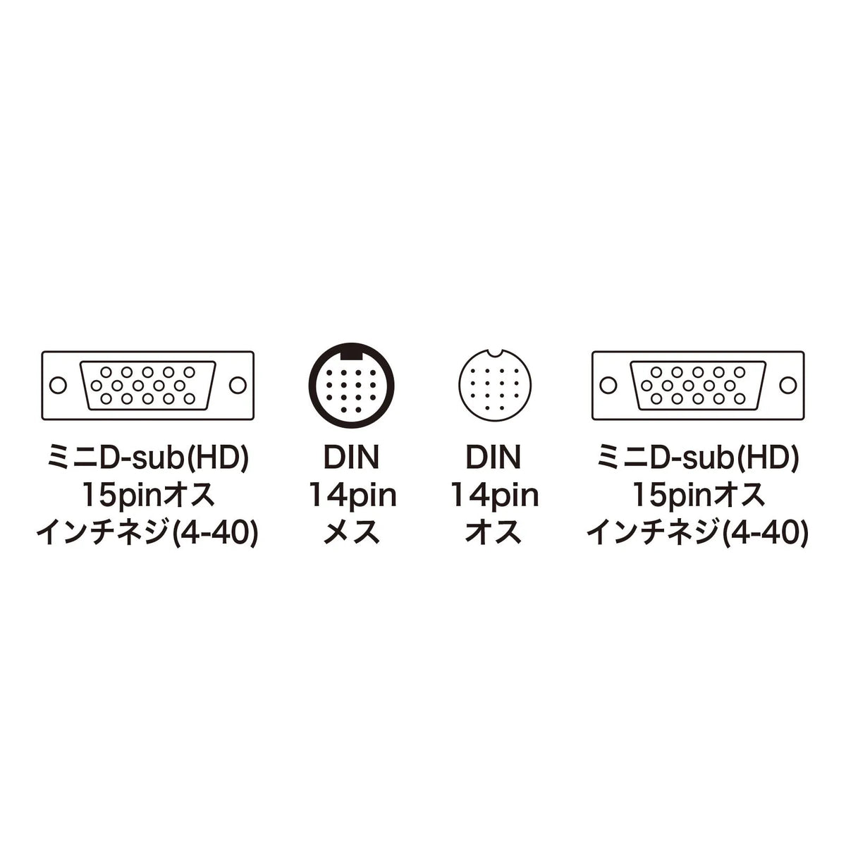 Display installation wiring cable (analog RGB) KC-K200