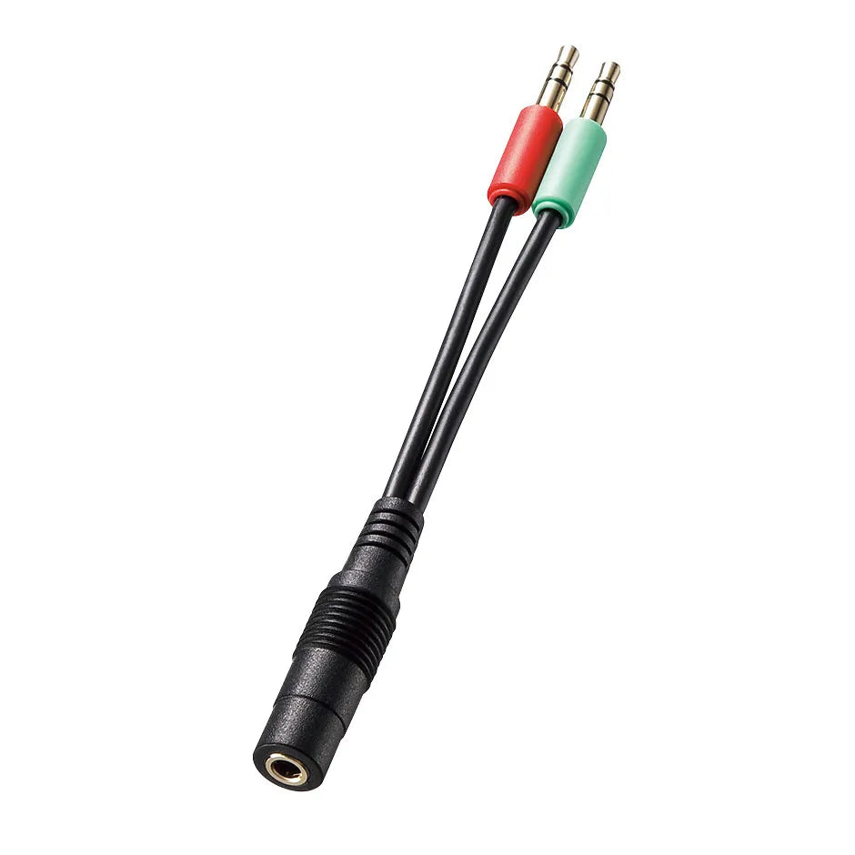 Headset adapter cable (4-pole female to 3-pole male x2) KM-A24-005