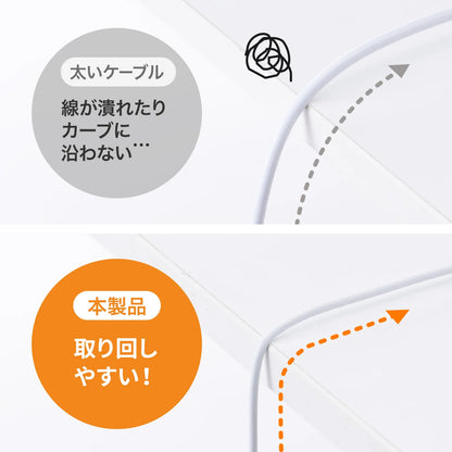 Ultra-thin antenna cable, S2.5C-FB, L-shaped connector on one end, 3m, KM-AT26-30W