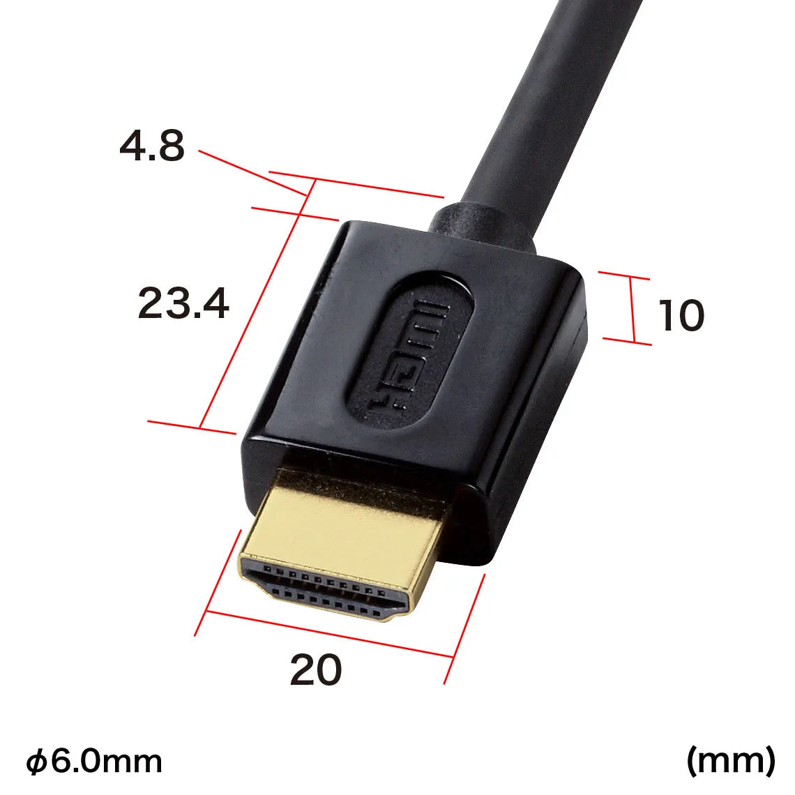 イーサネット対応ハイスピードHDMIケーブル(ブラック、1m) KM-HD20-10DBK