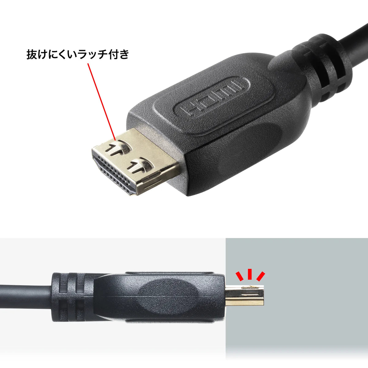 HDMI cable with latch (3m) KM-HD20-P30L