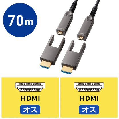 4K60Hz compatible fiber optic HDMI cable (70m) KM-HD20-PFBAD70