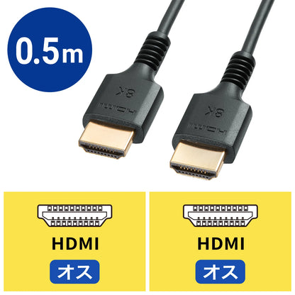 UltraHighSpeed certified slim cable (0.5m) KM-HD20-US05