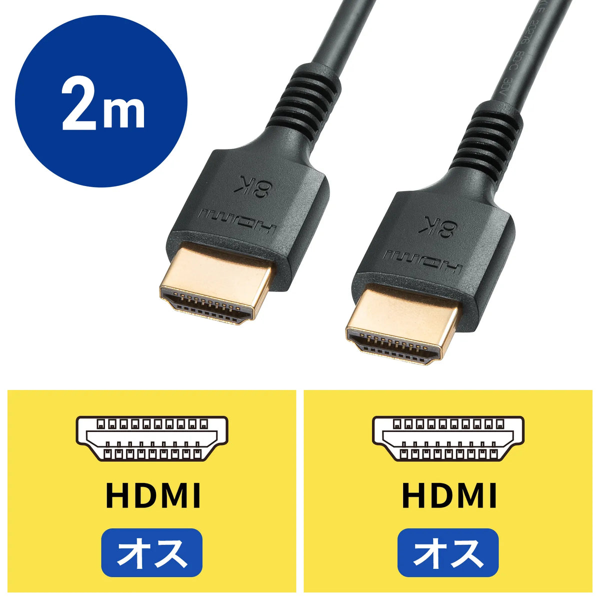 UltraHighSpeed certified slim cable (2m) KM-HD20-US20