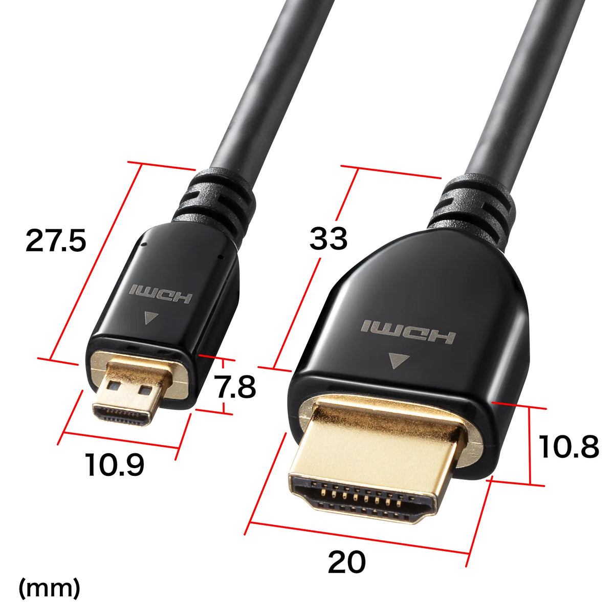 High-speed HDMI micro cable with Ethernet support KM-HD23-30K
