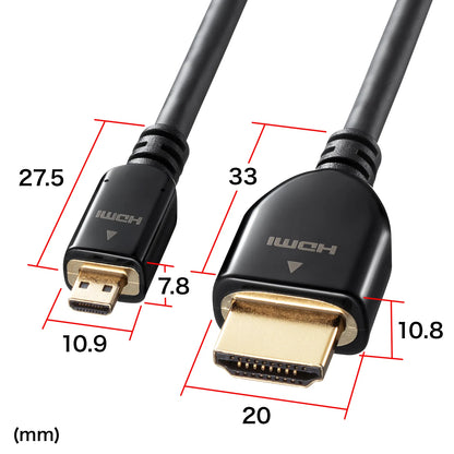 High-speed HDMI micro cable with Ethernet support KM-HD23-30K