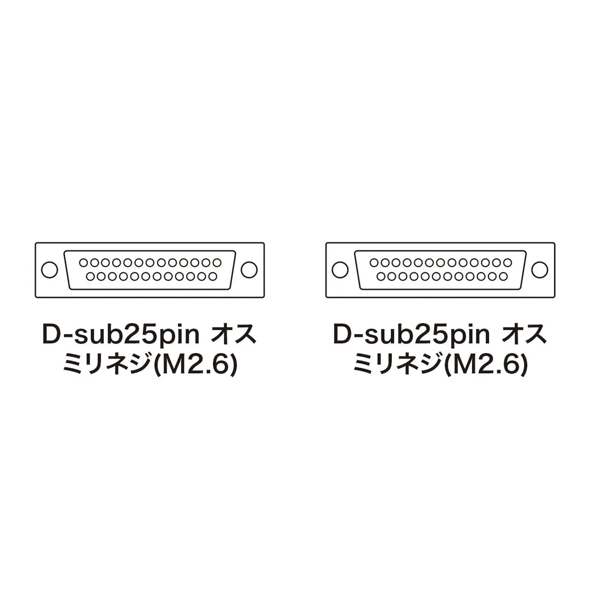 RS-232C Cable (25-pin/Crossover, Synchronous Communication, 3m) KRS-017K