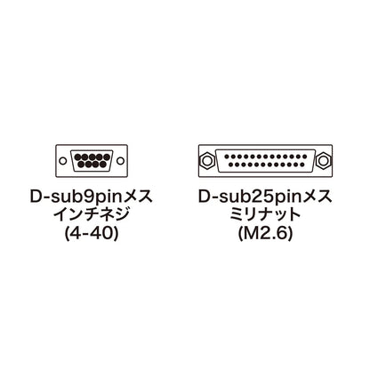 RS-232C変換ケーブル0.2m KRS-9F25F02K
