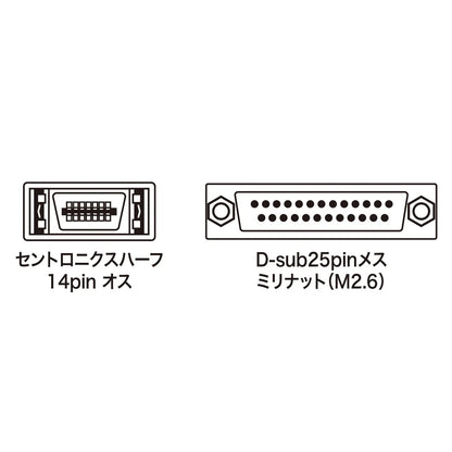 RS-232C cable compatible with NEC PC9821 notebook (for peripheral device conversion, 0.2m) KRS-HA1502FK