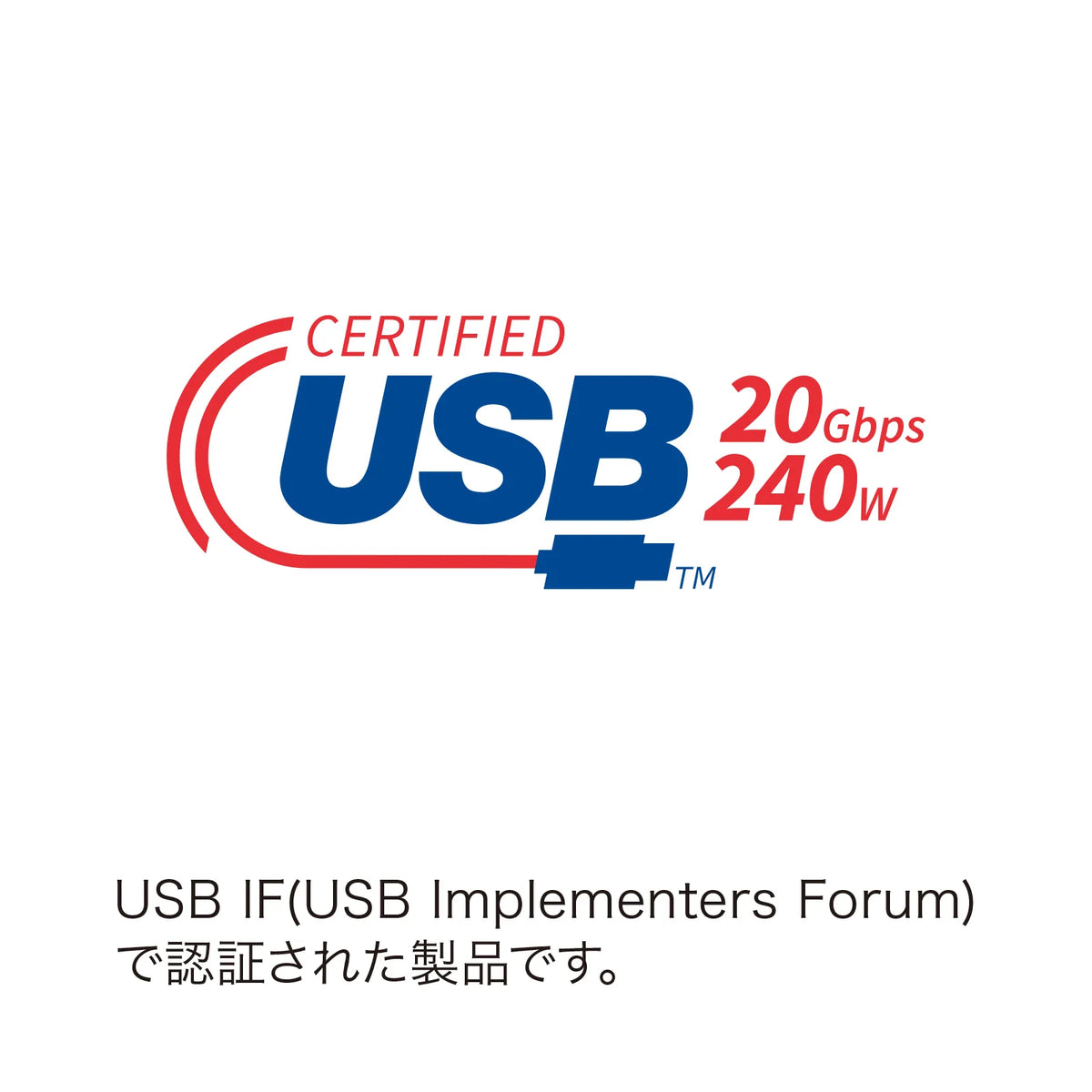 USB20Gbps(USB4 Gen2x2)Type-C ケーブル KU-20GCCPE10