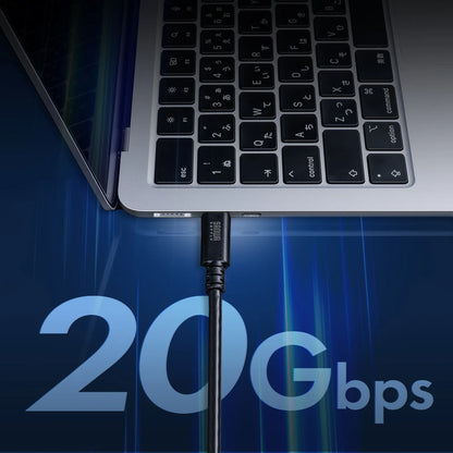 USB 20Gbps Type-C Cable (Dual Screw Lock, 240W, 1m) KU-20GCCPEDSL10