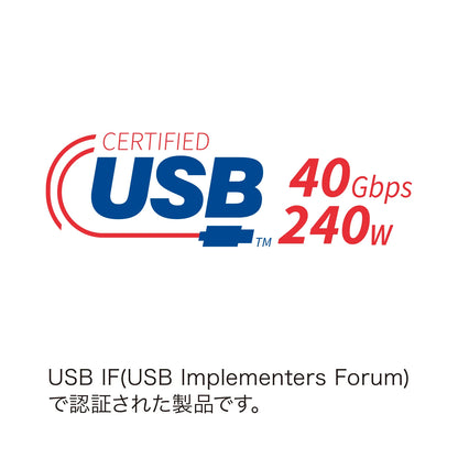 USB 40Gbps (USB4 Gen3) Type-C Cable KU-40GCCPE10