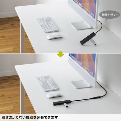 USB5Gbps Type-C延長ケーブル(PD100W・0.5m) KU-5GCCP100EN05