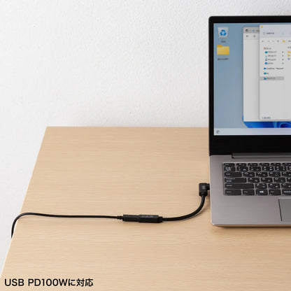 USB 5Gbps Type-C Extension Cable (L-shaped, PD100W, 0.1m) KU-5GCCP100ENL01