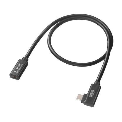 USB 5Gbps Type-C Extension Cable (L-shaped, PD100W, 0.5m) KU-5GCCP100ENL05