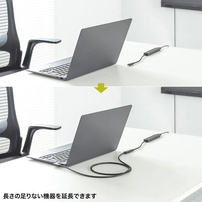 USB 5Gbps Type-C Extension Cable (L-shaped, PD100W, 1m) KU-5GCCP100ENL10