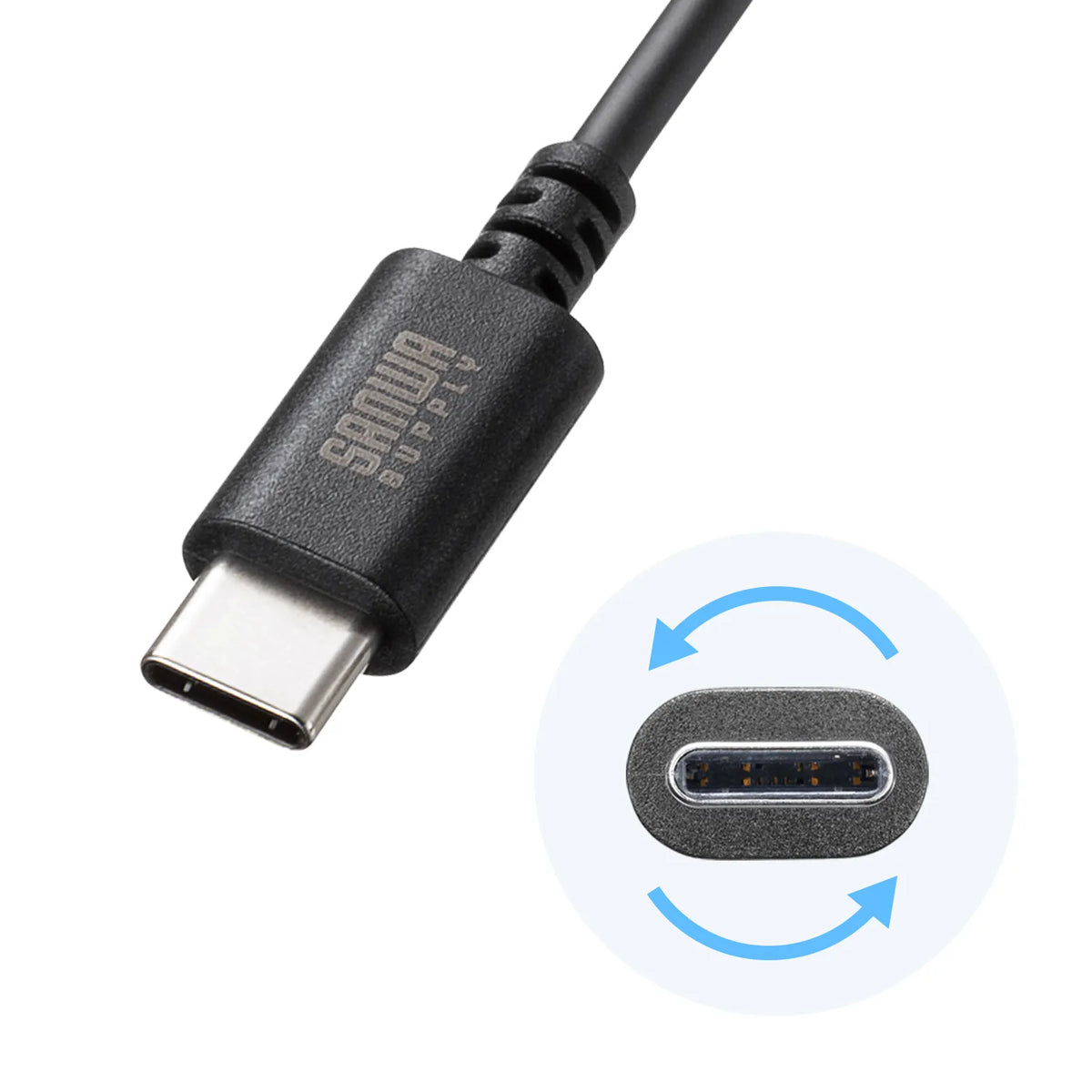 USB 2.0 Type-C Cable (C-A, 1m, Black) KU-CA10BK