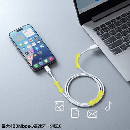 USB 2.0 Type-C Cable (C-A, 1m, White) KU-CA10W