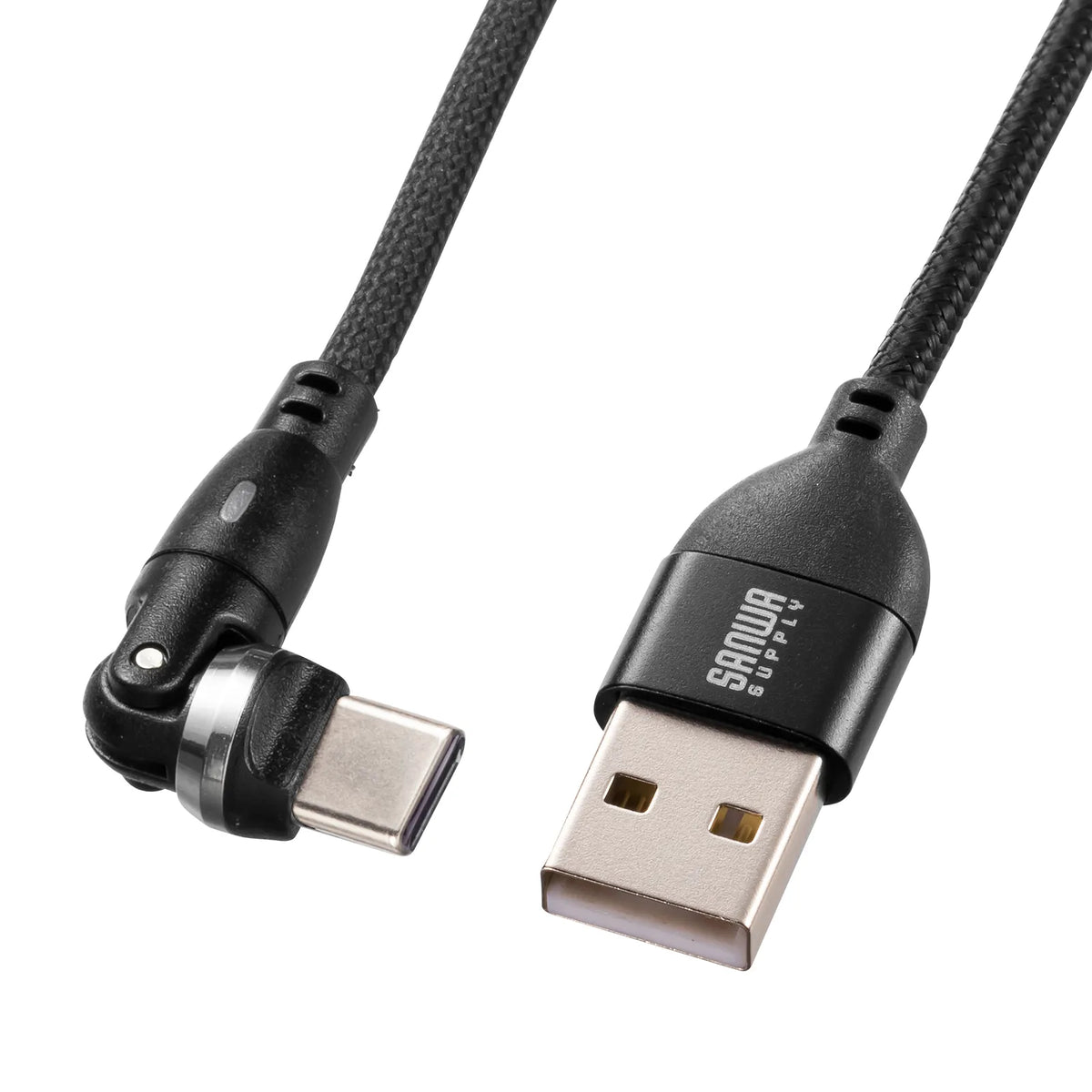 USB 2.0 Type-C to A Connector 540-degree Rotating Cable, 2m KU-CAKA20BK