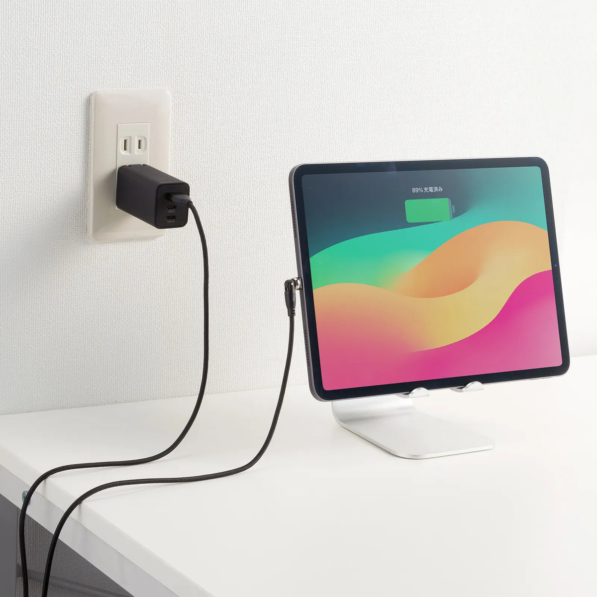 USB 2.0 Type-C to A Connector 540-degree Rotating Cable, 2m KU-CAKA20BK