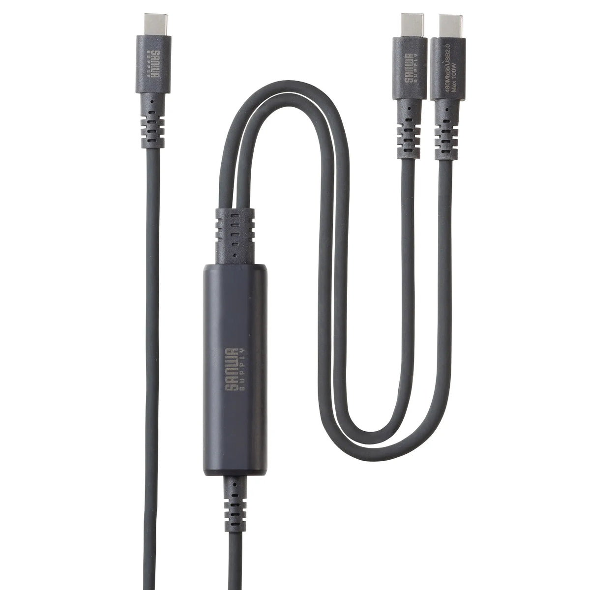 USB 2.0 Type-C Cable (Simultaneous charging and data transfer for two devices, PD 100W) KU-CCP100D12BK