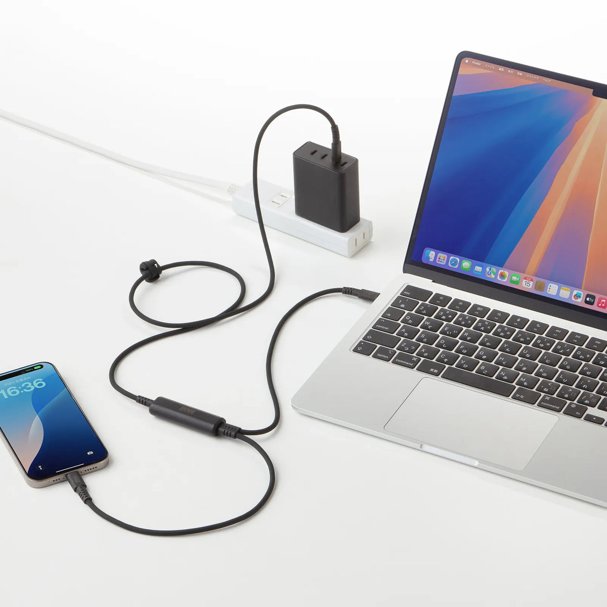 USB 2.0 Type-C Cable (Simultaneous charging and data transfer for two devices, PD 100W) KU-CCP100D12BK