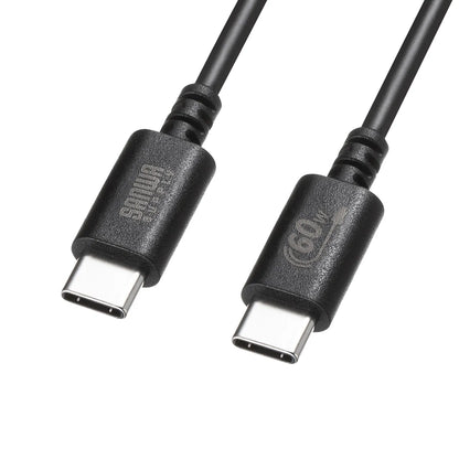 USB 2.0 Type-Cケーブル（PD60Ｗ・2m・ブラック） KU-CCP6020BK