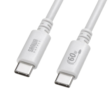 USB 2.0 Type-Cケーブル（PD60Ｗ・3m・ホワイト） KU-CCP6030W