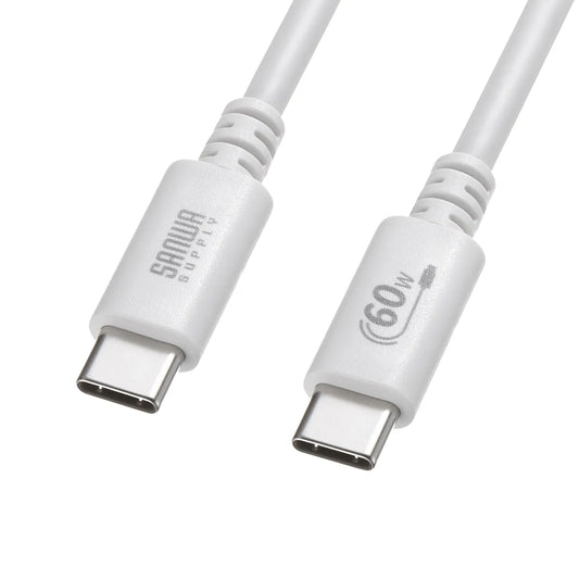 USB 2.0 Type-C Cable (PD60W, 3m, White) KU-CCP6030W