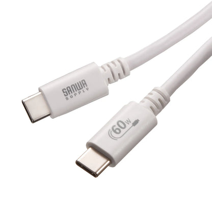 USB 2.0 Type-Cケーブル（PD60Ｗ・3m・ホワイト） KU-CCP6030W