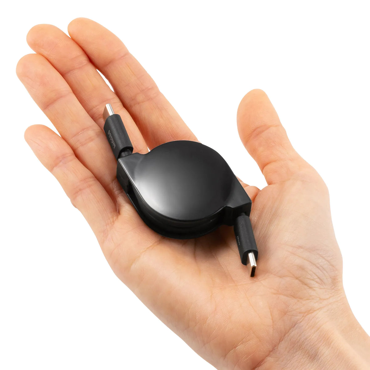 USB2.0 Type-C 巻取りケーブル PD60W ブラック KU-CCP60M08BK