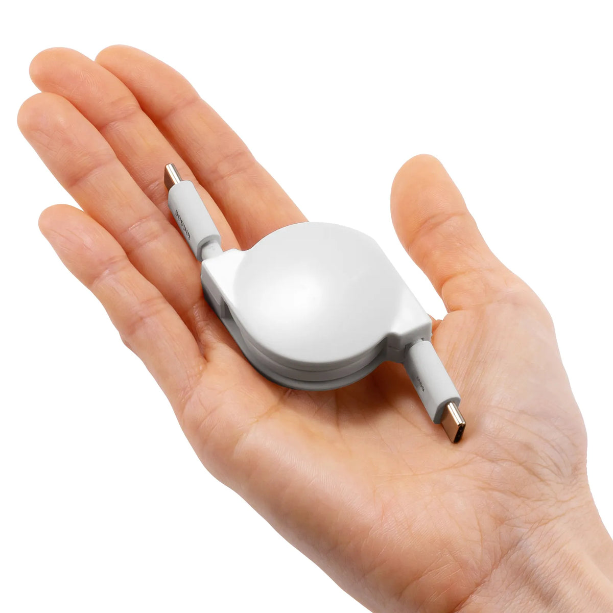 USB 2.0 Type-C Retractable Cable PD60W White KU-CCP60M08W