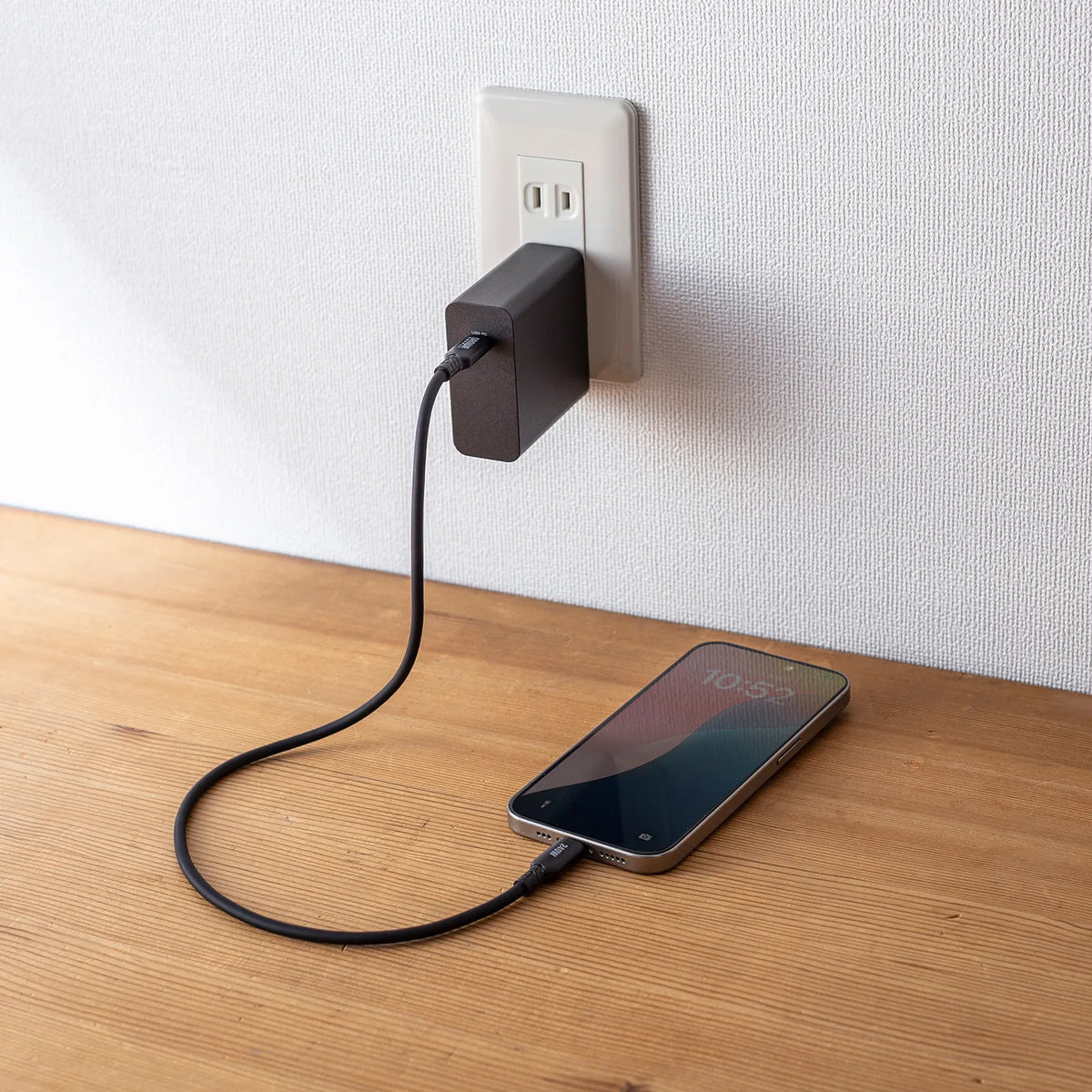 USB2.0 Type-C シリコンケーブル（PD240W・0.5m・ブラック） KU-CCPES05BK