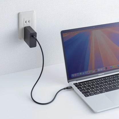 USB2.0 Type-C シリコンケーブル（PD240W・0.5m・ブラック） KU-CCPES05BK