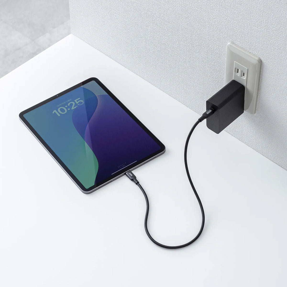 USB2.0 Type-C シリコンケーブル（PD240W・0.5m・ブラック） KU-CCPES05BK