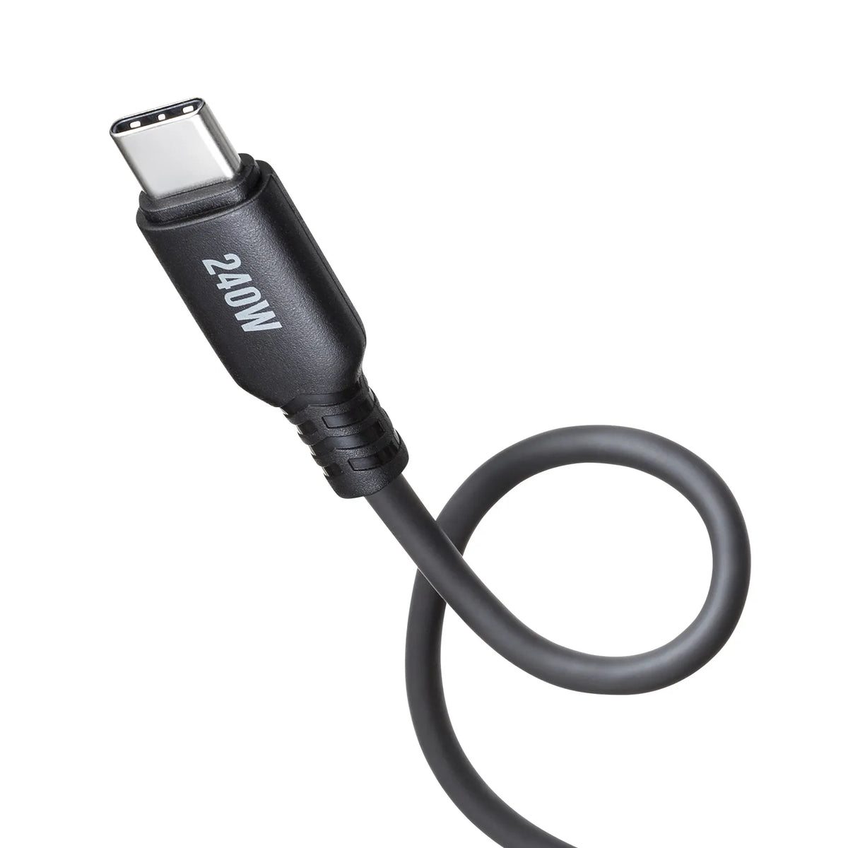 USB2.0 Type-C シリコンケーブル（PD240W・1m・ブラック） KU-CCPES10BK