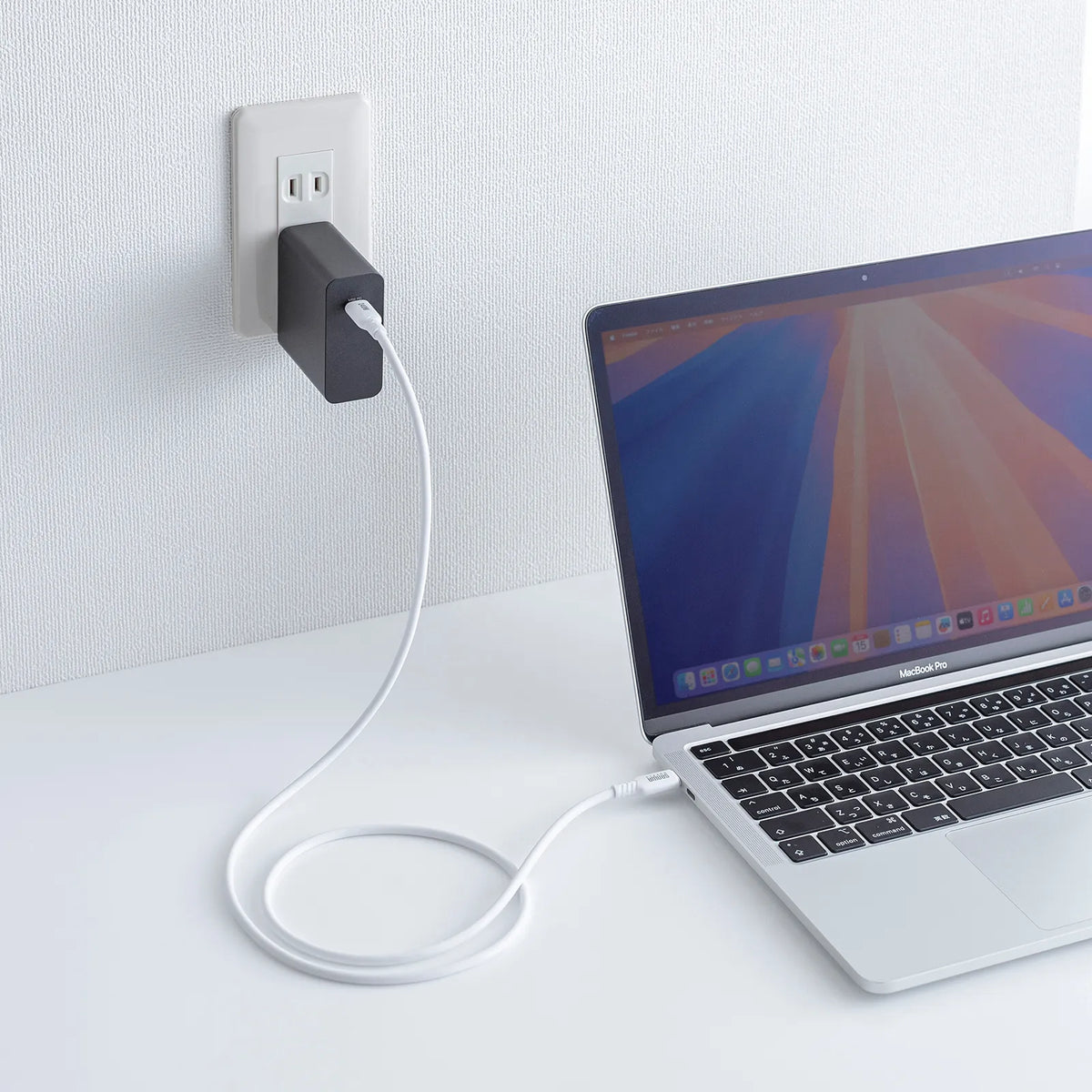 USB 2.0 Type-C Silicone Cable (PD240W, 1m, White) KU-CCPES10W