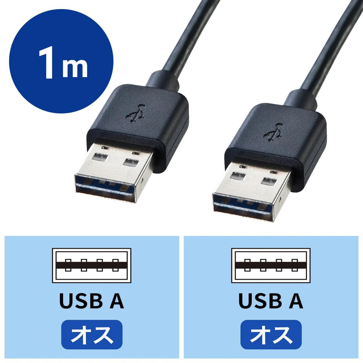 Reversible USB cable (A-A type) KU-RAA1