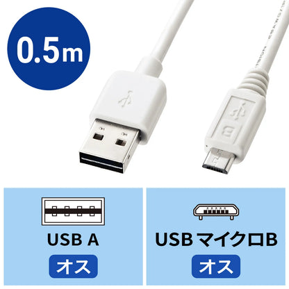 Reversible Micro USB Cable (MicroB) White KU-RMCB05W
