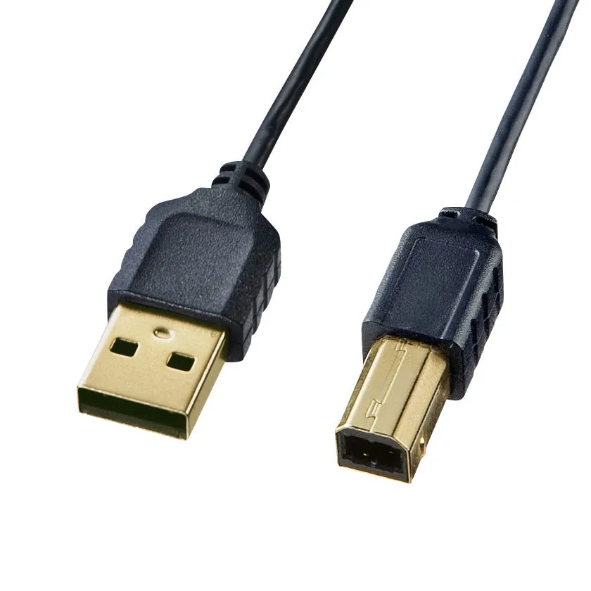 極細USBケーブル （USB2.0 A-Bタイプ） KU20-SL05BKK