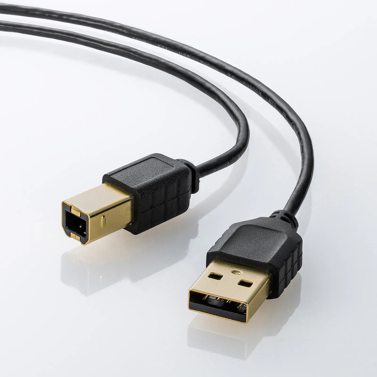極細USBケーブル （USB2.0 A-Bタイプ） KU20-SL05BKK
