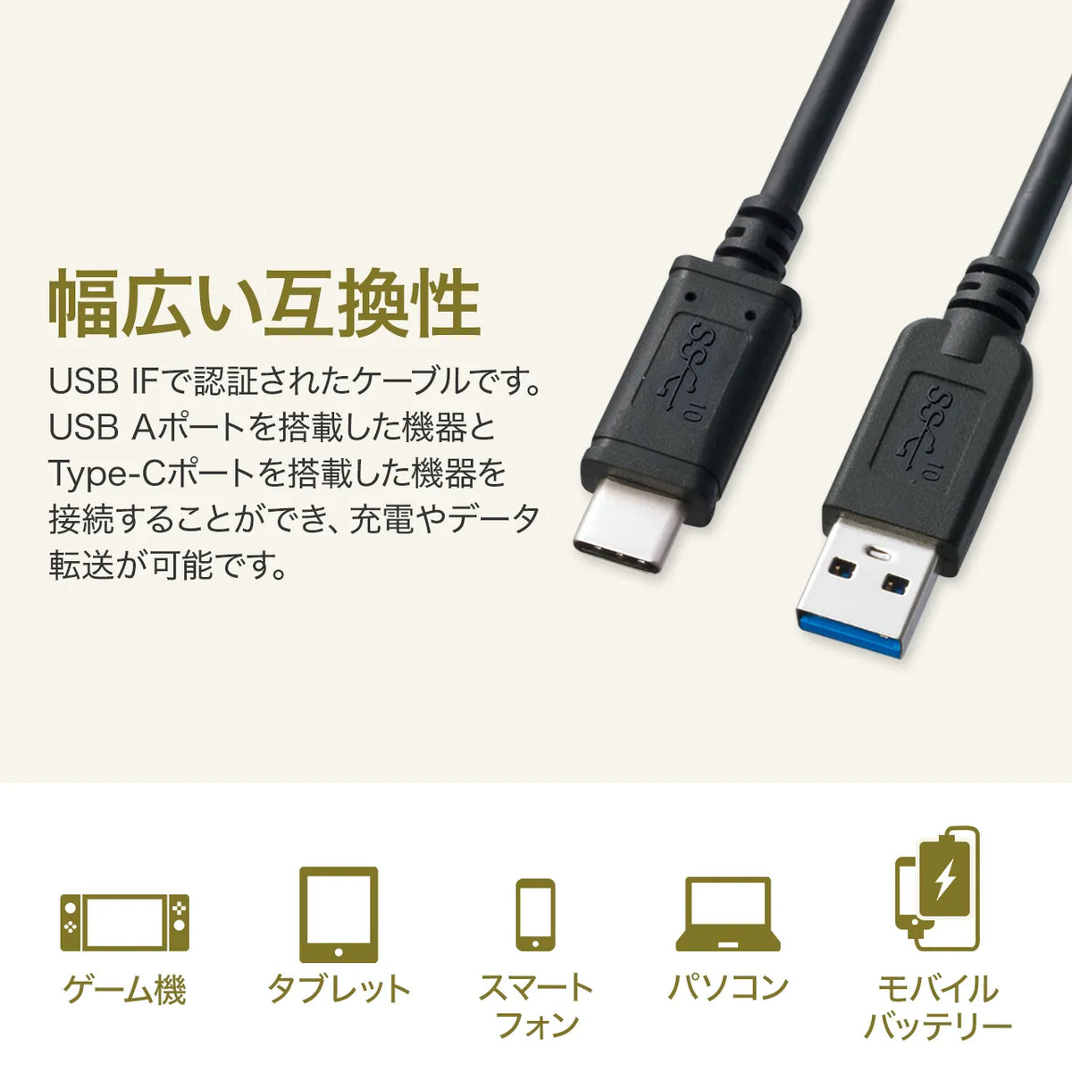 USB 3.1 Gen2 Type-C to A Cable KU31-CA10