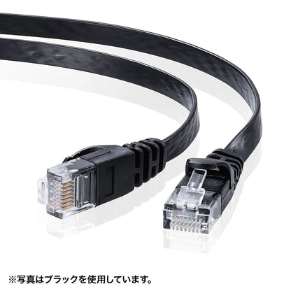 カテゴリ6フラットLANケーブル LA-FL6-01BL