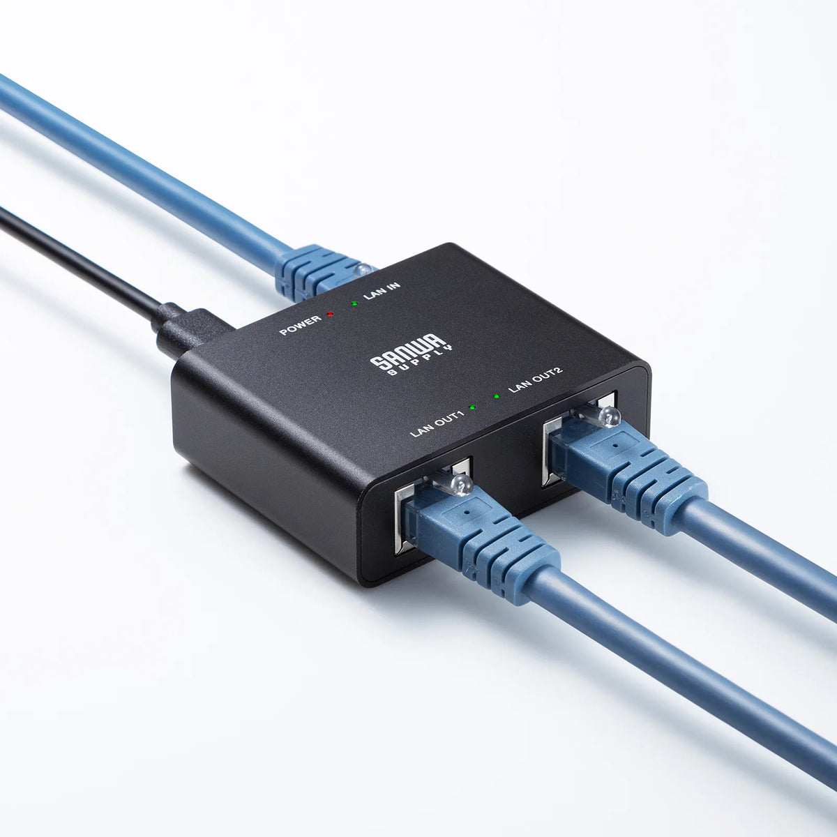 Gigabit-compatible switching hub (3 ports, Type-C power supply) LAN-GIGAC302BK