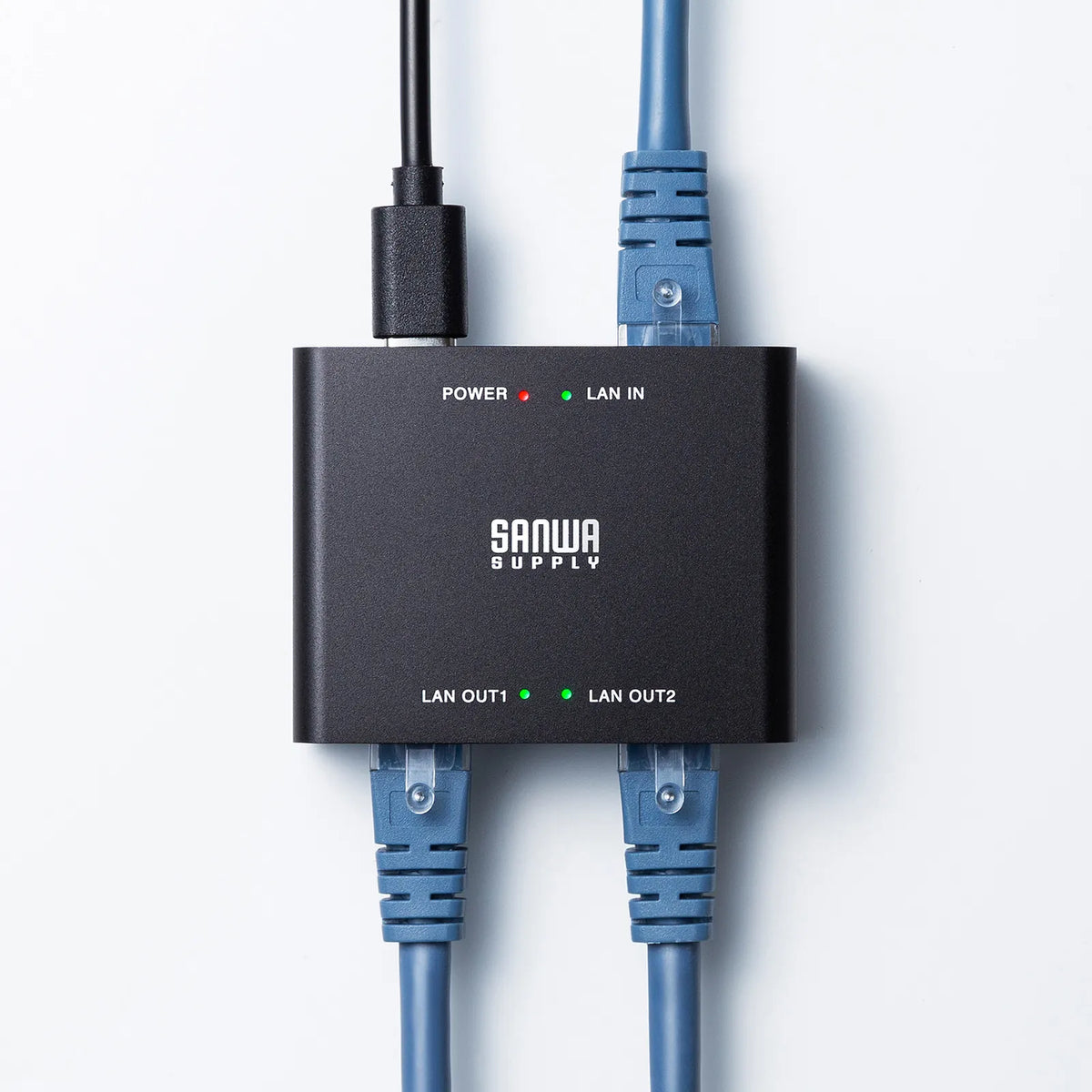 Gigabit-compatible switching hub (3 ports, Type-C power supply) LAN-GIGAC302BK