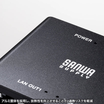 Gigabit-compatible switching hub (3 ports, Type-C power supply) LAN-GIGAC302BK