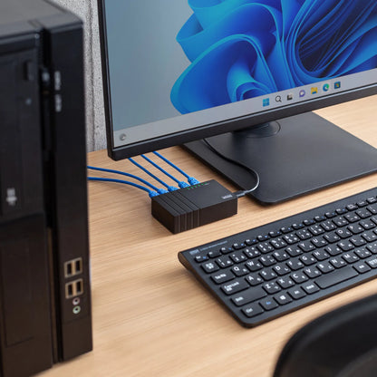 Gigabit-compatible switching hub (5 ports, Type-C power supply) LAN-GIGAC503BK