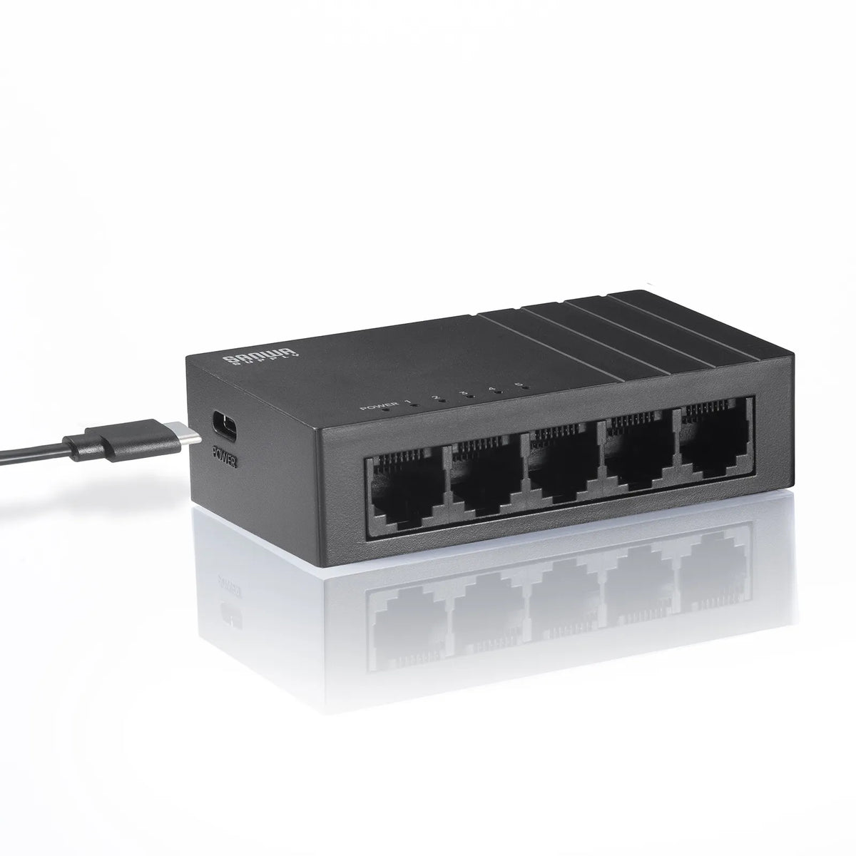 Gigabit-compatible switching hub (5 ports, Type-C power supply) LAN-GIGAC503BK