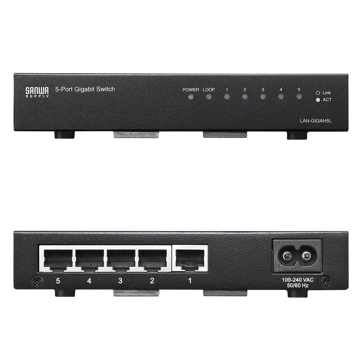 Gigabit Ethernet Switching Hub (5 Ports) with Loop Detection Function LAN-GIGAH5L